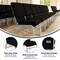 Flash Furniture Black Fabric Church Chair, PK4 4-XU-CH-60096-BK-SV-BAS-GG - alternate 8