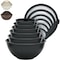 Bakkenmaster Bakken Master 12 Piece Plastic Nesting Bowls with Lids, Mixing Bowls Set includes 6 Prep Bowls BKMX12GRY33 - alternate 1
