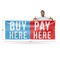 Signmission Buy Here Pay Here, 48 Inch x 120 Inch, Vinyl Banner B-120-30499 - alternate 4