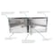 Mytee Products 24 inx24 inx48 in Aluminum Trailer Underbody Tool Box w/ Diamond Plate Double Doors TBAL242448-PL - alternate 7