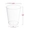 Smarty Had A Party 8 oz Crystal Clear Round Plastic Disposable Party Cups 500 Cups, 500PK 7952-CASE - alternate 5