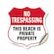 Signmission No Trespassing Shield Sign This Beach Is, 18 Inch X 18 Inch, Vinyl Decal SHI-D-18-417 - alternate 1