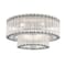 Euf Glasbury, Flush Mount, 9-Light, 24", Polished Nickel, Ribbed Glass 49169-027 - alternate 3