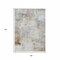 Homeroots 5' X 8' Linen Gray And Ivory Abstract Washable Indoor Outdoor Area Rug 616869 - alternate 6