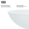 Vigo Giovanni Frosted White Glass 17 in. L x 17 in. W x 6 in. H Round Vessel Bathroom Sink VG07043 - alternate 6