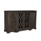 Homeroots 70" Dark Brown Solid Wood Carved Geometric Sideboard with Four Doors 634319 - alternate 4