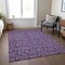 Homeroots 9' X 12' Purple Eggplant And Ivory Floral Washable Indoor Outdoor Area Rug 581922 - alternate 7