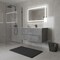 Homeroots 40" Gray Wood Freestanding Bathroom Vanity With White Sink And Two Drawers 627500 - alternate 5