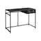 Homeroots 42" Black and White Wood and Metal Sled Computer Desk 489828 - alternate 1