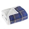 Lavish Home Reversible Plaid Fleece Blanket 50-Inch x 60-Inch Machine-Washable Sherpa Throw Cozy Blanket 61-00004-B - alternate 3
