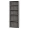 Homeroots 71" Gray Wood Adjustable Five Tier Bookcase 355726 - alternate 1