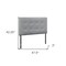 Homeroots Gray Faux Leather Upholstered Twin Headboard 490173 - alternate 3