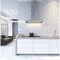 Apollo Tile 9x10 Thassos White Bardiglio Marble Polished Floor and Wall Mosaic Tile 2.99 sqft/case, 5PK APLSE88CV07A - alternate 5