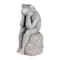 Exhart Fiberglass/MGO Gray 15.5 in. Frog Sitting On Stone Garden Statue 78726 - alternate 1