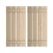 Ekena Millwork Rustic Four Board Spaced Board-n-Batten Knotty Pine Faux Wood Shutters, 23 1/2W x 32H, PR SHUBSS23X32KPPR - alternate 1