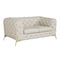 Homeroots 69in Beige And Gold Italian Leather Loveseat 477573 - alternate 4