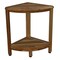 Homeroots 17" Brown Teak Corner Shower Bench With Shelf 376736 - alternate 5