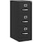 Lorell Fortress Series 3-Drawer Vertical File Cabinet, 15" x 22" x 40.2", Black LLR42297 - alternate 1