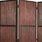 Homeroots 72" Brown Wood Folding Three Panel Screen Room Divider 274880 - alternate 3
