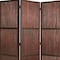 Homeroots 72" Brown Wood Folding Three Panel Screen Room Divider 274880 - alternate 4