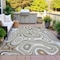 Homeroots 9' X 12' Ivory And Charcoal Geometric Washable Indoor Outdoor Area Rug 631393 - alternate 8