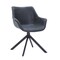 Leisuremod Markley Modern Leather Dining Swival Arm Chair in Black ESCBL-26-BL - alternate 1