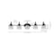 Jonathan Y Virginia 42.8 in. 5-Light Farmhouse Industrial Metal and Seeded Glass LED Vanity Light, Black JYL7903B - alternate 5