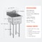 Vevor Commercial Utility and Prep Sink 1 Compartment Stainless Steel Backsplash S1C-151512 - alternate 6