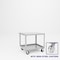 Pucel Heavy Duty Shop Truck, 36 in W x 30 in D x 33.5 in H, Two Shelves, Push Handle, Light Blue 3036-DT-2S - alternate 1