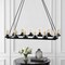 Jonathan Y Coronet 45.5" 12-Light Seeded Glass/Iron Rustic Farmhouse Rectangular LED Candelier, Oil Rubbed Bronz JYL7555A - alternate 6
