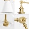 Jonathan Y Rover 7" Classic Industrial Metal Adjustable Arm LED Wall Sconce, White/Brass Gold, 2PK JYL7462B-SET2 - alternate 5
