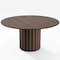 Homeroots 60" Brown Wood Pedestal Base Round Top Dining Table 720946 - alternate 1