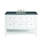 James Martin Vanities Breckenridge 48'' S Vanity, Bright White w/ Parisien Bleu Top w/FreePower Wireless Charger 330-V48-BW-FPBL - alternate 1