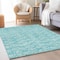Homeroots 9' X 12' Teal Blue And Ivory Geometric Washable Indoor Outdoor Area Rug 583394 - alternate 3