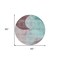 Homeroots 8' Teal Blue Brown And Beige Round Geometric Washable Indoor Outdoor Area Rug 604955 - alternate 5