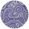 Homeroots 8' Plum And Ivory Round Geometric Washable Indoor Outdoor Area Rug 631397 - alternate 3