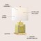 Jonathan Y Catherine 22" Modern Transitional Ceramic/Metal Square Ginger Jar LED Table Lamp, Yellow/White JYL3044C - alternate 6