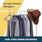 Lifemaster Heavy Duty Plastic Clothes Hangers, Non-Slip, Space-Saving, Holds 5 lbs, Purple, 5PK LMPLCPUR5 - alternate 5