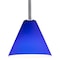 Access Lighting Martini, LED Pendant, Brushed Steel Finish, Cobalt Glass 28004-3R-BS/COB - alternate 4