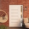 Vdomdoors Front Exterior Prehung Metal-Plastic Door, Manux 8415 White Silk, Side Sidelite Transom, Office Com MANUX8415EXD-WS-W36+14xH80-LH - alternate 3