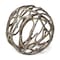 Homeroots 7" Antiqued Gold Rustic Tree Branch Aluminum Orb Tabletop Sculpture 392471 - alternate 1