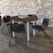 Regency Round Kee Breakroom Table W/ 4 M Stack Chairs, 36 in W, 36 in L, Neo Walnut TB36RNDNWBPCM47BK - alternate 4