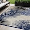Homeroots 5' X 7' Navy Blue Ivory And Black Palm Leaf Indoor Outdoor Area Rug 550534 - alternate 6