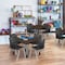 Regency Square Kee Mobile Adjustable Classroom Table W/ 4 Andy Chairs, 30 in W, 30 in L, Neo Walnut TB3030NWAPCGY45BK - alternate 4