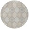 Homeroots 8' Taupe Beige And Khaki Round Floral Medallion Washable Indoor Outdoor Area Rug 614637 - alternate 3