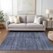 Homeroots 10' X 14' Navy Blue And Gray Striped Washable Indoor Outdoor Area Rug 588105 - alternate 5