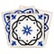 Homeroots 4" x 4" Blue and Aqua Pop Mosaic Peel and Stick Removable Tiles 400469 - alternate 1