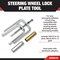 Performance Tool Steering Wheel Lock Plate Tool, SAE/Metric, Steel Yokes, Aluminum Adapters W80649 - alternate 3