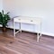 Homeroots 40" White Solid Wood Writing Desk With Two Drawers 389450 - alternate 7