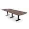 Skutchi Designs 10 Person Conference Table With Power Unit | 10' Arc Rectangle Table | Harmony Series HAR-AREC-48X120-T.BK-H3041-NA - alternate 1